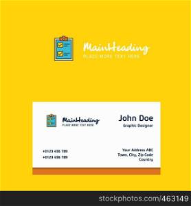 Check list logo Design with business card template. Elegant corporate identity. - Vector