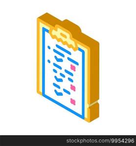 check list or questionnaire call center isometric icon vector. check list or questionnaire call center sign. isolated symbol illustration. check list or questionnaire call center isometric icon vector illustration