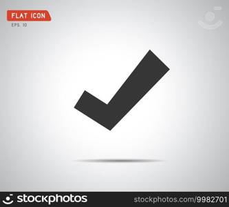 Check Mark flat icon sign, logo vector illustration