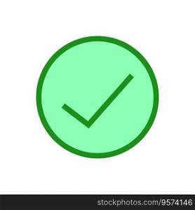 Check mark icon in a green circle. Vector illustration. EPS 10. Stock image.. Check mark icon in a green circle. Vector illustration. EPS 10.