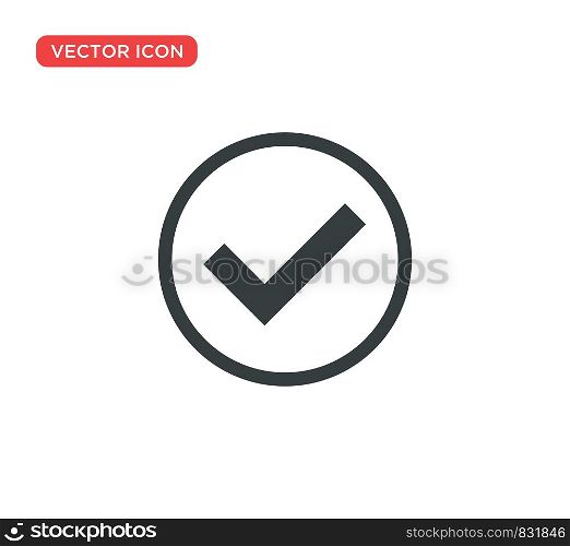 Check Mark Icon Vector Illustration Design