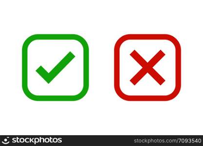 Check mark icons in linear design and flat color. Eps10. Check mark icons in linear design and flat color