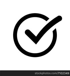 Check mark isolated on white background. Check list button black color. Accept done. EPS 10. Check mark isolated on white background. Check list button black color. Accept done.