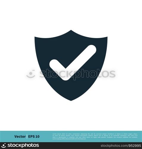 Check Mark Shield Icon Vector Logo Template Illustration Design. Vector EPS 10.