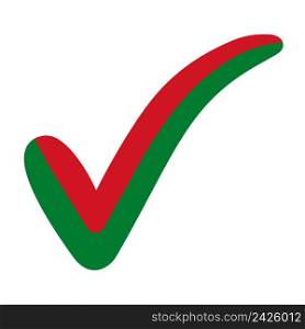 check mark style Belarus flag symbol elections, voting and approval Belarus