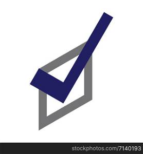 Check note mark icon. Isometric of check note mark vector icon for web design isolated on white background. Check note mark icon, isometric style