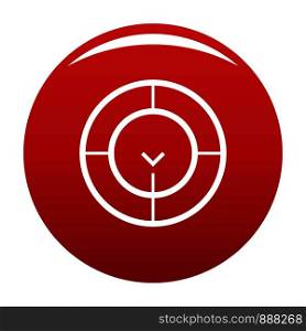 Check of radar icon. Simple illustration of check of radar vector icon for any design red. Check of radar icon vector red