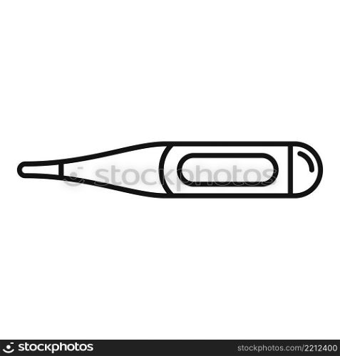 Check thermometer icon outline vector. Digital temperature. Electronic hand. Check thermometer icon outline vector. Digital temperature