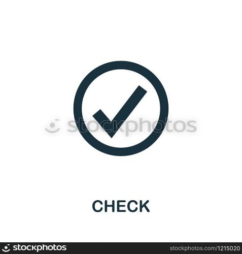 Check vector icon illustration. Creative sign from quality control icons collection. Filled flat Check icon for computer and mobile. Symbol, logo vector graphics.. Check vector icon symbol. Creative sign from quality control icons collection. Filled flat Check icon for computer and mobile