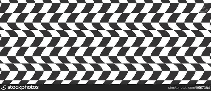 Checkerboard wavy pattern. Abstract chess square print. Black and white psychedelic optical illusion. Warped flag with geometric graphic. Y2k design for banner.. Checkerboard wavy pattern. Abstract chess square print. Black and white psychedelic optical illusion. Warped flag with geometric graphic. Y2k design for banner