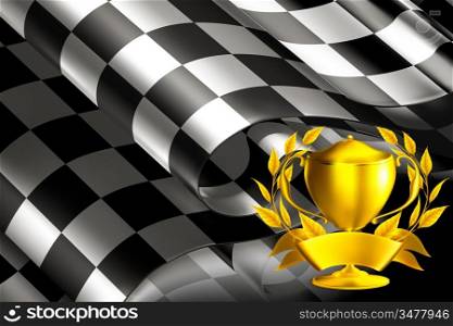 Checkered Background horizontal with cup, 10eps