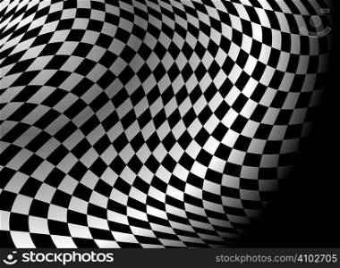 checkered flag abstract background in black and white with a gradient