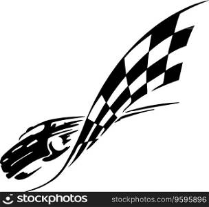 Checkered flag - symbol racing vector image