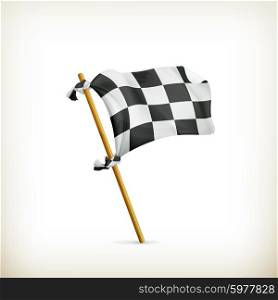 Checkered flag, vector