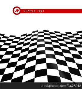 Checkered flag waving background, vector illustration