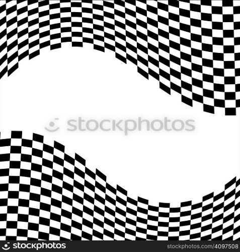 Checkered flag waving background, vector illustration