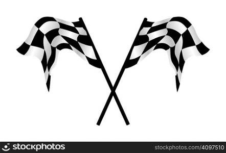 Checkered flags - racing symbol, vector illustration