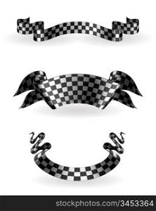Checkered ribbons set, 10eps