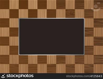 Checkered square wooden picture frame with room for your own image