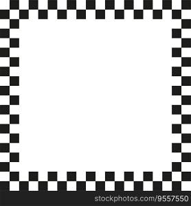 Checkers frame in line art style. Geometric seamless pattern. Vector illustration. EPS 10. Stock image.. Checkers frame in line art style. Geometric seamless pattern. Vector illustration. EPS 10.