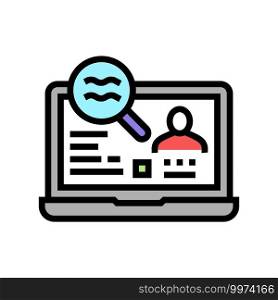 checking status allowance color icon vector. checking status allowance sign. isolated symbol illustration. checking status allowance color icon vector illustration