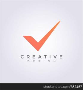 Checklist and Mark Vector Illustration Design Clipart Symbol Logo Template.