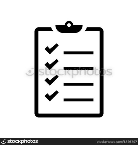 Checklist icon. Clipboard symbol. Flat Vector illustration EPS 10