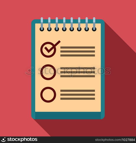 Checklist icon. Flat illustration of checklist vector icon for web design. Checklist icon, flat style