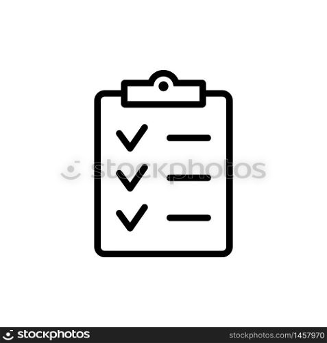 Checklist icon isolated on white background Vector illustration EPS 10. Checklist icon isolated on white background. Vector illustration EPS 10