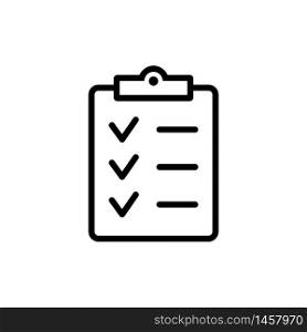 Checklist icon isolated on white background Vector illustration EPS 10. Checklist icon isolated on white background. Vector illustration EPS 10
