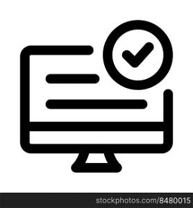Checklist on computer with series of list verified and checked