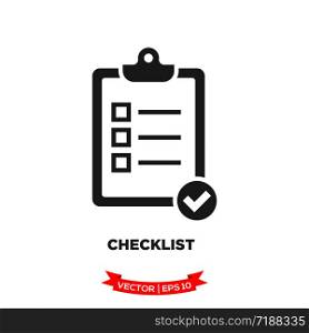 checklist vector icon, check mark icon, flat design best vector checklist illustration