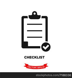 checklist vector icon, check mark icon, flat design best vector checklist illustration