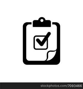 Checklist - vector icon. Clipboard checklist in trendy flat design