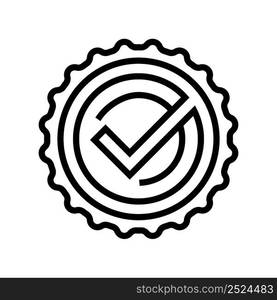 checkmark quality line icon vector. checkmark quality sign. isolated contour symbol black illustration. checkmark quality line icon vector illustration