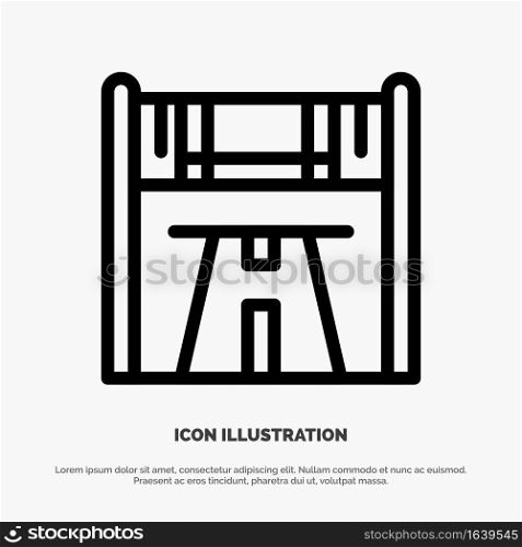 Checkpoint, Start, Race, Road Line Icon Vector
