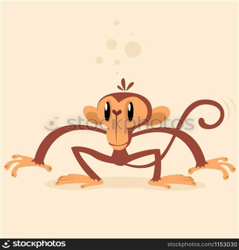 Cheeky Monkey Character. Vector mascot