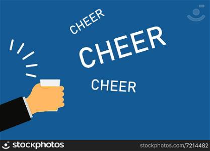Cheer for celebration design. Beer festival. Alcohol drink icon. Flat design isolated. EPS 10. Cheer for celebration design. Beer festival. Alcohol drink icon. Flat design isolated.