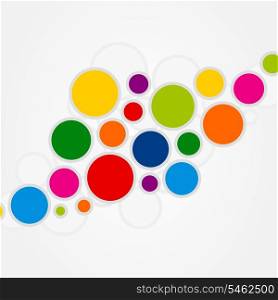 Cheerful ball3. Different circles on a grey background. A vector illustration
