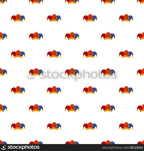 Cheerful jester pattern seamless vector repeat for any web design. Cheerful jester pattern seamless vector