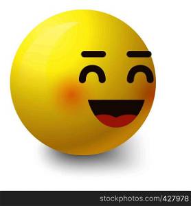 Cheerful smiley icon. Cartoon illustration of cheerful smiley vector icon for web. Cheerful smiley icon, cartoon style