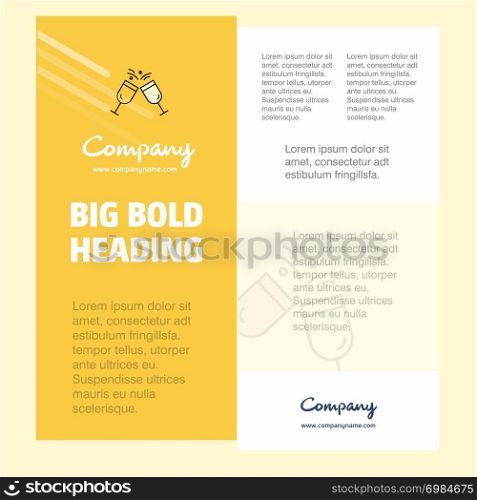 Cheers Business Company Poster Template. with place for text and images. vector background