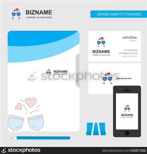 Cheers Business Logo, File Cover Visiting Card and Mobile App Design. Vector Illustration