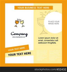 Cheers Company Brochure Template. Vector Busienss Template