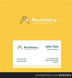 Cheers logo Design with business card template. Elegant corporate identity. - Vector