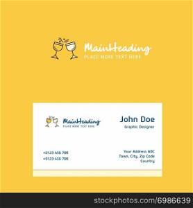 Cheers logo Design with business card template. Elegant corporate identity. - Vector