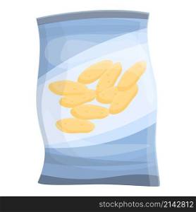 Cheese chips icon cartoon vector. Crunchy product. Delicious potato. Cheese chips icon cartoon vector. Crunchy product