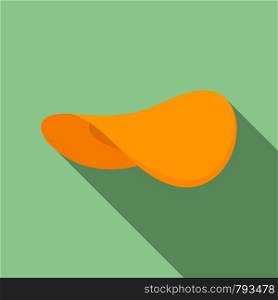 Cheese chips icon. Flat illustration of cheese chips vector icon for web design. Cheese chips icon, flat style