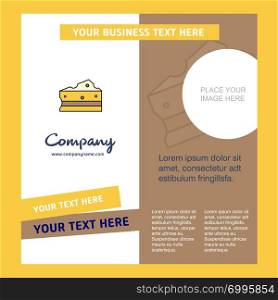 Cheese Company Brochure Template. Vector Busienss Template