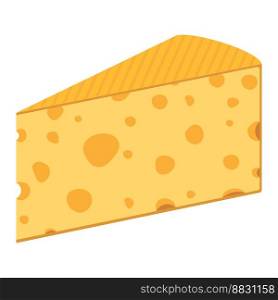 cheese food flat icon vector illustration isolated on white background